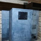 Большая Печь с дымооборотом для Бани по-белому